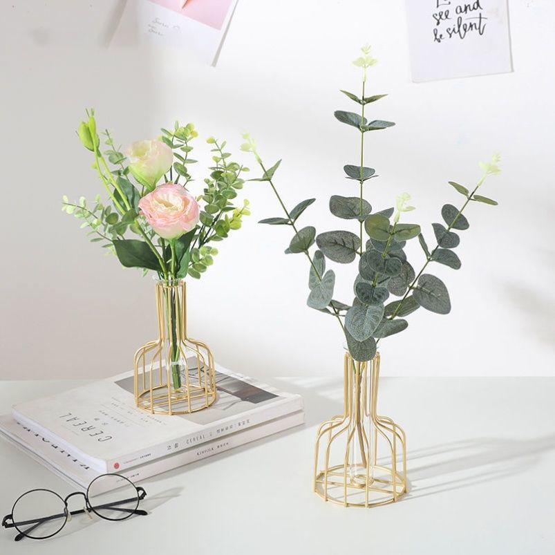 Nordic Style Iron Metal Vase for Hydroponic Decor